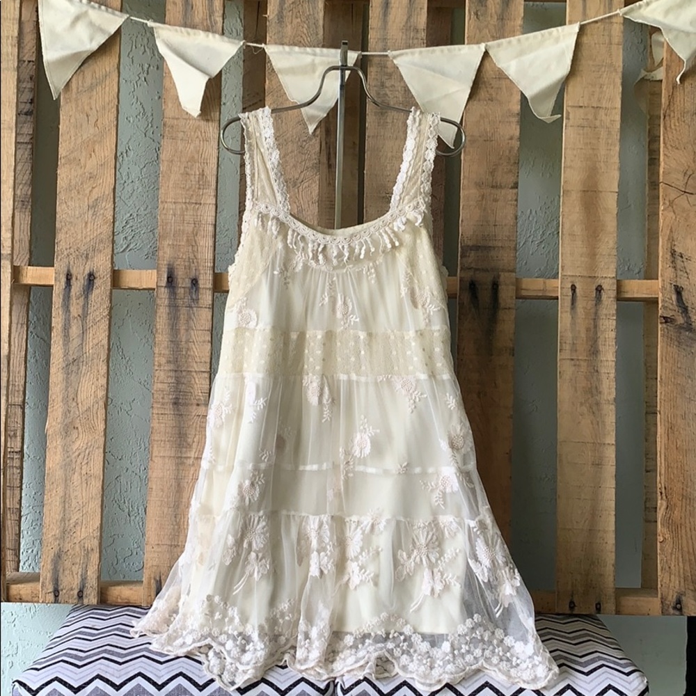 Cream Lace Dress